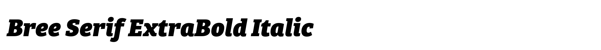 Bree Serif ExtraBold Italic image